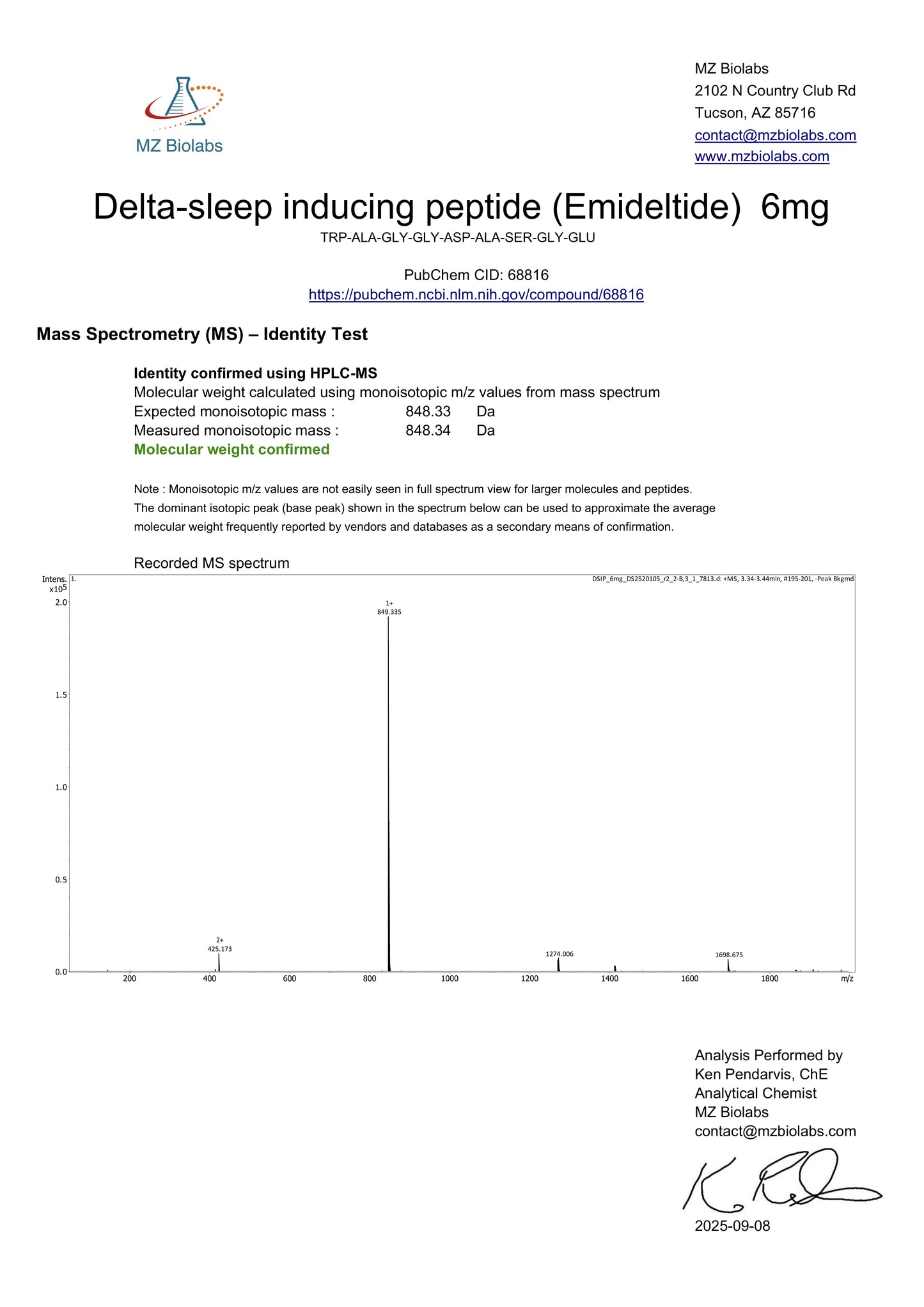 DSIP, 6mg Nasal
