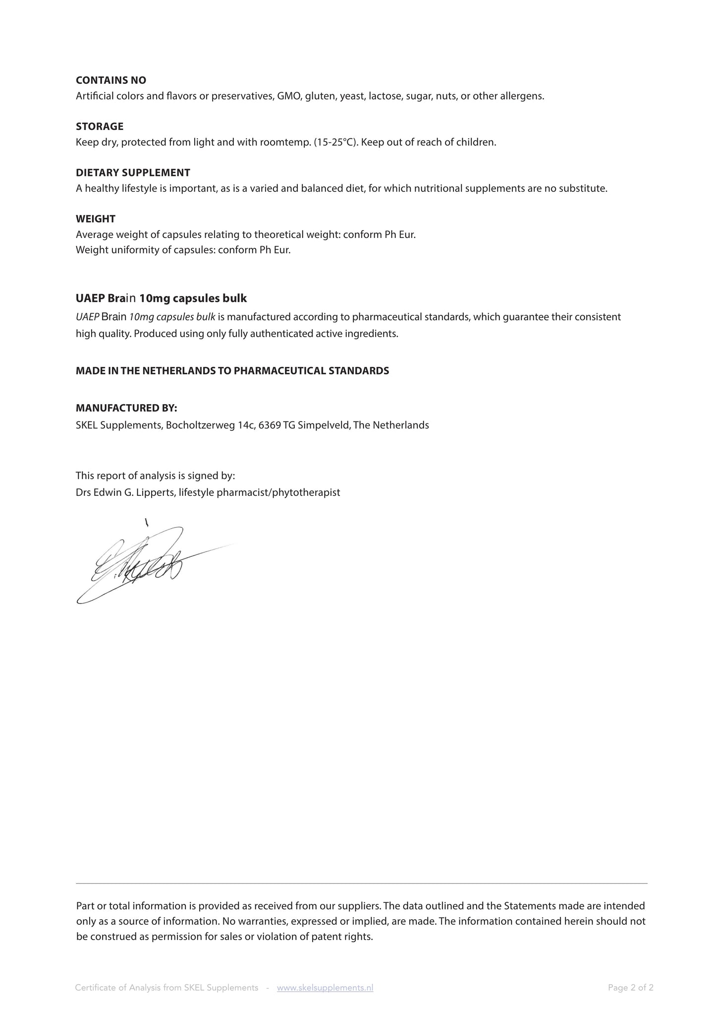 CNS Bioregulator: 10mg Capsule